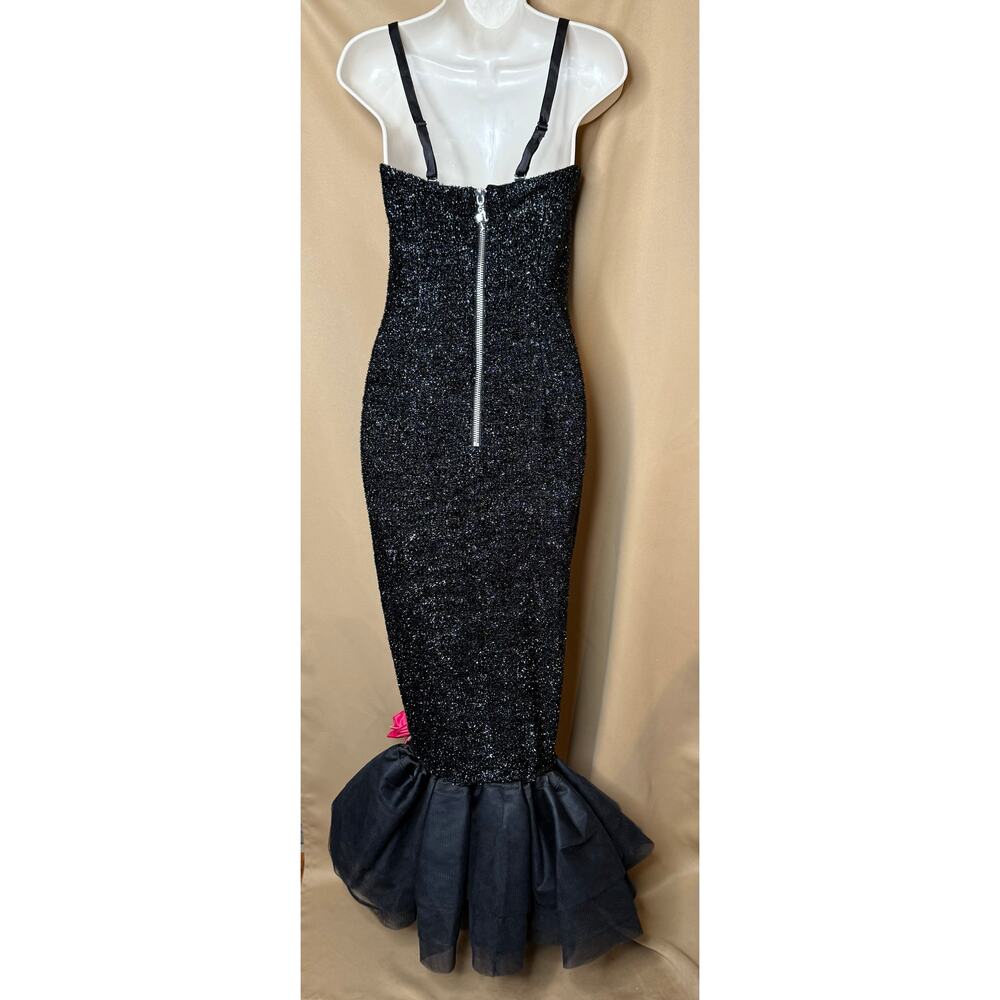 Unique Vintage Barbie Solo In The Spotlight Black Sparkle Strapless Gown M NWT - Picture 11 of 14